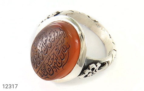 انگشتر نقره عقیق یمنی درشت مردانه [رزق و روزی » و من یتق الله] - 12317